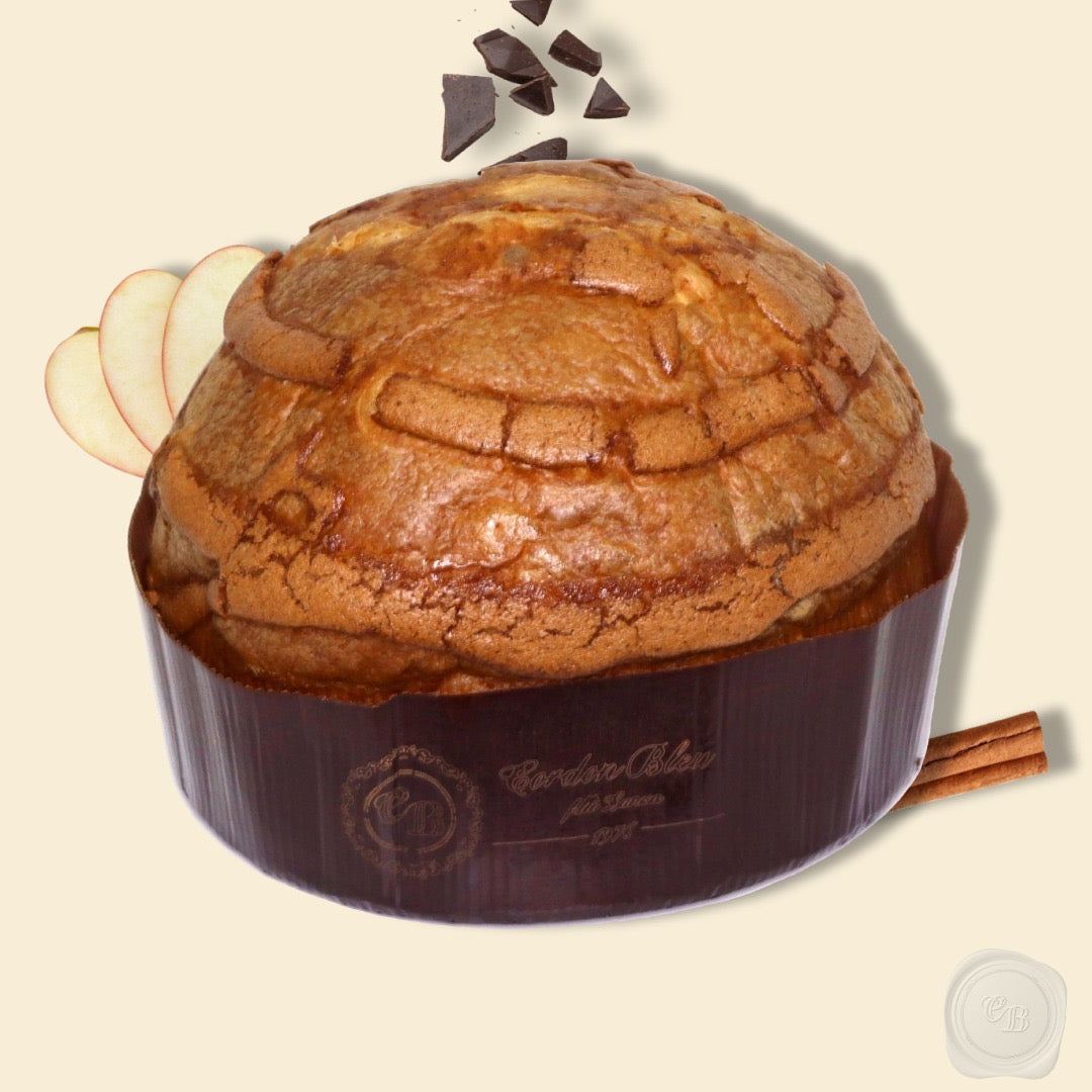 Panettone Artigianale Mela, Cannella e Cioccolato fondente